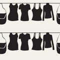 Set of clothes simple vector illustration